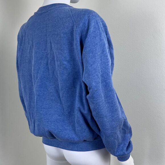 Vintage Levi’s USA Size M Blue Cotton Crewneck Pullover Unisex Sweater Casual - Picture 11 of 15